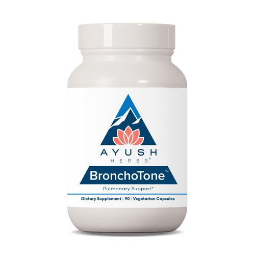 Ayush Herbs Bronchotone, Powerful Respiratory & Immune-System Support, All-Natural Ayurvedic Herbal Supplement, Doctor-Formulated, 90 Capsules