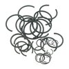 MCMASKE 300PCS Metric 7mm to 30mm Round Wire C-Clips Internal Snap Rings Assortment Kit;Round Wire Snap Rings for Hole(Black-Finish Steel)