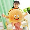 Zazzer Hamburger Bread Plush Toy,11.8" Fun Food Plush Pillow,Cute Food Stuffed Animal Toy,Kawaii Room Decor Holiday Birthday Gift for Kids Boys Girls (G)