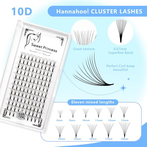 120Pcs Thickness 0.07mm C Curl,Premade 10D Fans Volume Eye Lashes Extensions Nature Long Professional Individual False Eyelashes Cluster Makeup Tools 8-18mm to Choose (10MM)