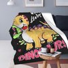 Just A Girl Who Loves Dinosaurs Blanket Dinosaur Decor Throw Blanket Gifts for Girls Boys Dinosaur Lover Super Warm Soft Plush Lightweight Fleece Flannel Bed Blanket for Kids Adults Men Women 50"X40"