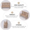 Gadpiparty Mini Wooden Bench Model Park Benches Miniature Ornaments Dollhouse Landscape Decorations Artificial Scene Furniture Double Chair Dollhouse Accessories Decor