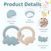 2 Packs Baby Teether Silicone Teething Toys for Babies 0-6 Months with Dinosaur Shape 6 to 12 Months 3-6 Months Infant Newborn for Teething Pacifiers Relief Chew,Ideal Baby Shower Gifts for Moms A2