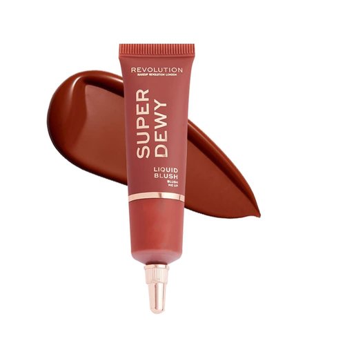 Revolution Beauty, Superdewy Liquid Blush, Richly Pigmented & Buildable, Blendable Formula, Blush Me Up, 0.5 Fl. Oz.