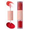VavaSans Ruby Red Matte Liquid Lipstick with Red Clear Glitter Lip Gloss 2 In 1 Dual Ended Highly Pigmented Long Lasting Non Sticky Transfer Proof High Shine Finish Makeup for Girls and Women