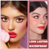 IONSGAKO 3PCS Lip Tint Stain Set Water Tint Vivid Color Lip Stain Long Lasting Waterproof Lip Gloss Moisturizing Multi-Use Matte Liquid Lipstick Lip and Cheek Tint Makeup - Set B