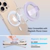 Miracase Magnetic Phone Grip,Compatible with Magsafe,Lightweight Design(0.97 OZ),Soft Silicone Material,for iPhone 16/15/14/13/12 Series(Blink Purple)