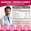 2 Pack Magnesium L-Threonate Gummies - 2000mg for Brain, Muscle & Nervous System Support. Sugar-Free Raspberry Flavor, 120 Count for Kids & Adults