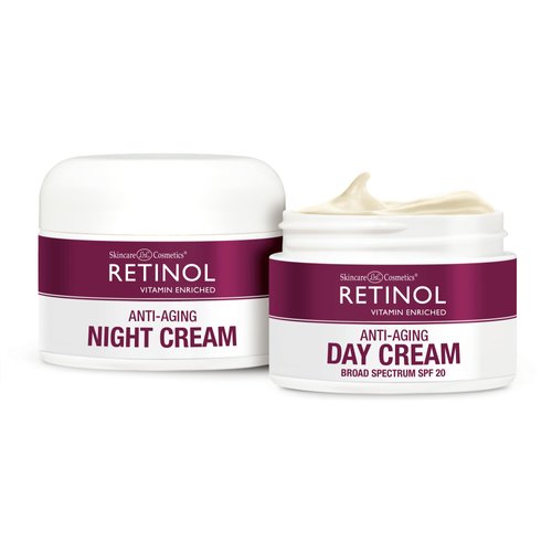 Retinol Anti-Aging, Vitamin Enriched Night Cream &amp; Day Cream - Your 24 HOUR skincare duo that wor...