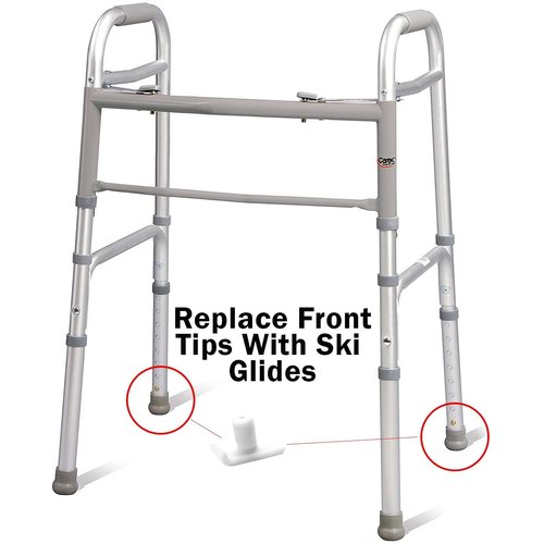 WALKER SKI GLIDES PAIR A809-00 2ct