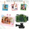DEKER Waterproof Camera for Kids, Christmas Birthday Gifts for Boys Girls 3-12 Year Old, Mini HD Toddler Digital Video Children Travel Camcorder, 2 Inch IPS Screen with 32GB Card (Green)