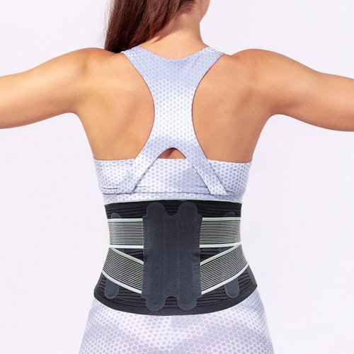 AllyFlex Sports® - Small Back Brace for Women & Men, Slim-Fit Lumbar Support Belt, Ergonomic Compression Breathable Back Support Brace, 35.5 inches, X-Small/Small