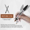 2 in 1 Eyebrow Microblading Pen, 2024 New 3D Microblading Eyebrow Pen Tattoo Pencil 4 Fork Tip, Waterproof Magic Microblading Eyebrow Pencil for Natural Makeup Last All Day - 9704#Black
