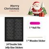 Christmas Press on Nails Short Almond Fake Nails Red French Tip False Nails with Designs Cute Christmas Hat Snowflake Bow Glossy Glue on Nails Xmas Stick on Nails for Women Girls Manicure 24 Pcs
