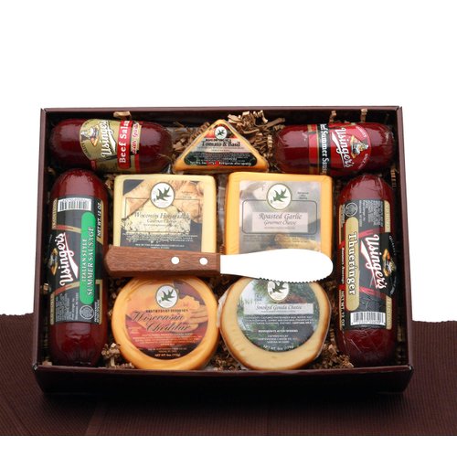 Signature Reserve Meat & Cheese Gift Box - Sausage Meat & Cheese Gift or Charcuterie Kit