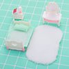Cobee 2Pcs Miniature Carpets, 1:12 Dollhouse Wool Rug Dolls House White Furry Rugs Mini Furniture Dollhouse Accessories Play Set