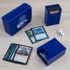 Monster Protectors Trading Card Double Deck Box with Self-locking Magnetic Closure - Blue (Fits Yugioh, Pokemon, Magic the Gathering Cards)