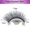 Wffenhefragrance Artificial Mink Eyelashes - Fluffy Wispy Lashes 5 Pairs|Contact Lens Friendly|Easy to Apply&Reusable|Perfect for Daily Wear, Special Occasions|9-15-16mm