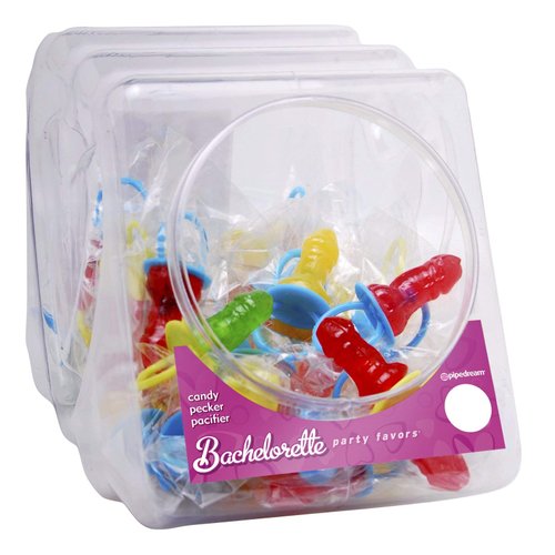 Bachelorette Party Favors Candy Pecker Pacifier - 48 Pieces Display