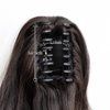 StrRid Pony Tail Hair Extainson, Ponytail Extension Claw Clip in Hair Extensions Ponytail 16" Wavy Ponytail Wig Curly Synthetic Fake Hair Daily londe Hair Pieces for Women 6 oz-Darkest Brown