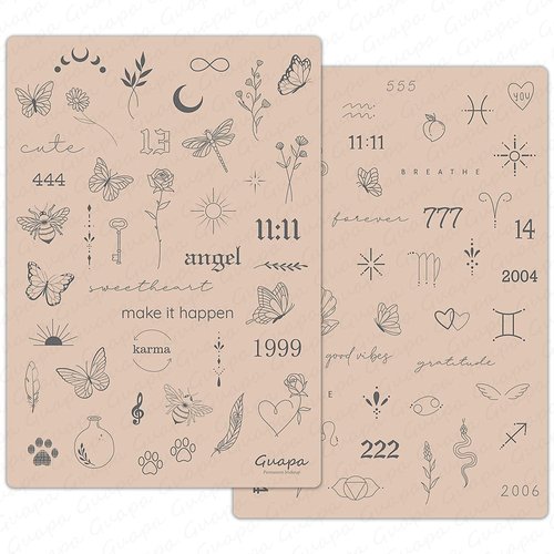 3PCS Rasmet Silicone Tattoo Training Pad 1.5mm Thickness Double Sided Pre-printed Gray Design Fine Line Tiny Tattoo Practice Skin for Tattoo Line Practice Tattoo Shading (3PCS Beige Pad)