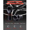 Set of 4 Veritek 14x1.5mm Black Wheel Bolt Locks for Aftermarket Custom Wheels Only Conical Seat 28mm Shank
