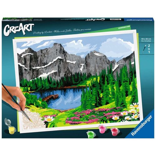 Ravensburger CreArt Mountain View Paint by Numbers Kit for Adults - 20155 - Painting Arts and Crafts for Ages 14 and Up