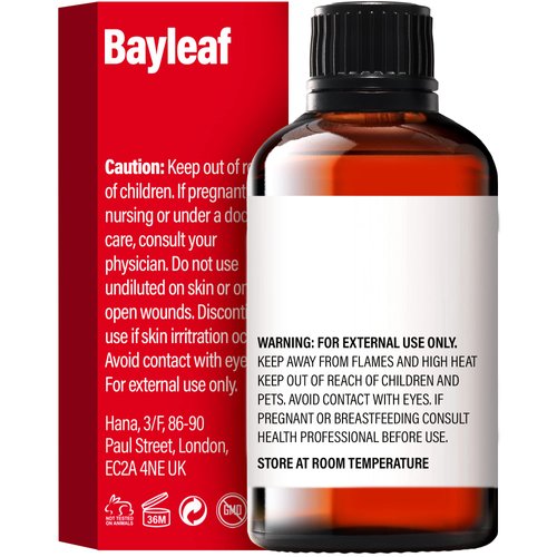 H’ana Bay Leaf Essential Oil for Diffuser - Oil Bay for Hair - 100% Natural Bay Laurel Essential Oil - Bay Leaf Essential Oils are Spicy, Herbaceous Scent (1 fl oz)