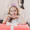 Exacoo Princess Birthday Party Decorations Headbands for Women Hair Accessories for Girls Purple Birthday Crown Tiaras for Women Christmas Halloween Decorations Girls Headbands Sequin Glitter