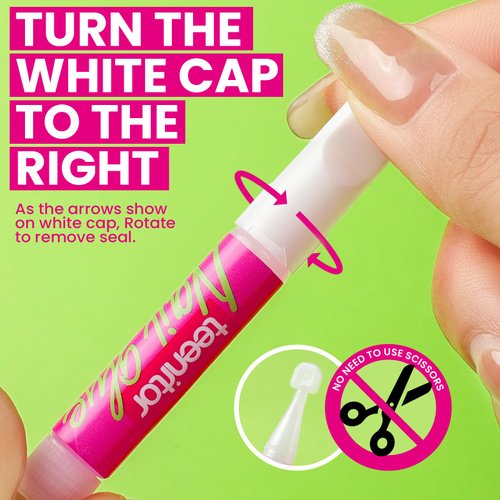 Teenitor 30Pcs Nail Glue for Acrylic Nails, Strong Nail Glue for Press Ons Nails, Nail Glue Bulk for Broken Nail Nail Bond Glue, Super Glue for Nails Fingernail Glue