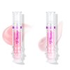 Grospe Lip Plumper, Lip Plumper Gloss with Chili Extract Ultra-Hydrating & Nourishing Smooth and Define Your Lips Naturally Glossy Finish Fuller Natural Lip Gloss for Women Girls (2PCS, #01#02)