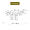Latious Flower Bride Wedding Hair Comb Bridal Leaf Hair Clip Rhinestone Hair Piece Bridesmaids Hair Accessories for Women and Girls (A-Silver)