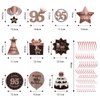 Happy 95th Birthday Party Hanging Swirls Streams Ceiling Decorations, Celebration 95 Foil Hanging Swirls with Cutouts for 95 Years Old Rose Gold Birthday Party Decorations Supplies