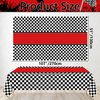 PIXHOTUL 4 Pcs Racing Car Tablecloths, Race Car Birthday Party Decorations Black Checkered Plastic Table Cover Table Runner for Kid Boy Birthday Race Car Theme Party (4, Red, 51'' x 108'')