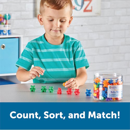 Learning Resources Baby Bear Counters - 102 Pieces, Ages 3+ | Grades Pre-K+ Toddler Learning Toys, Counters for Kids, Counting Manipulatives, Teddy Bear Counters