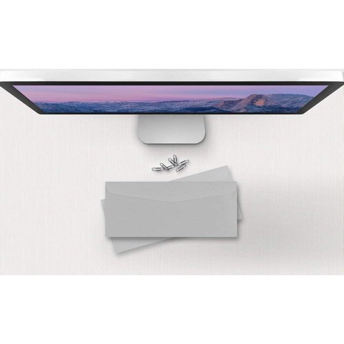 50 Color Gray #10 Business Envelopes, 9.5" x 4.125", Standard Flap