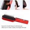 Electric Hair Straightener Brush, USB Charging Safe Small Hair Straightening Curling Comb Cordless Constant Temperature Hair Straightener for Home Travel
