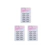 Ninetynine Dreams 5 Pairs Manga Style False Eyelashes 3D Lightweight Natural Comfortable Clear Band Daily Anime Manga Eyelashes Fluffy Soft Eyelashes Packs (3 Packs)