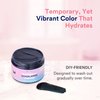 INH Semi Permanent Hair Color Blue Black Lava, Color Depositing Conditioner, Temporary Hair Dye, Tint Conditioning Hair Mask, Safe, Blue Black Hair Dye - 6oz