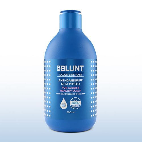 BBLUNT Anti Dandruff Shampoo for Itchy & Flaky Scalp | Tea Tree Build Up Clarifying for Oily Hair | Moisturizing for Dry Hair 10.14 Fl Oz (300ml)