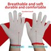 ZFYOUNG 12 pairs (747g) Hand Work Gloves,Safety Protection Work Gloves,White Cotton Liners Gloves,Safety Work Gloves Liners，Warehouse Mechanic Industrial Gardening Construction Men & Women Gloves