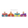 3 Piece Tegu Magnetic Racer Building Block Set, Poppy