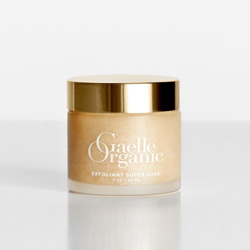 Gaelle Organic Exfoliant Superieure Natural Facial Scrub with Willow Bark Extract (Salicylic Acid) & French Sea Salt Instantly Restore Radiance For Fine Lines Wrinkles Dull Skin Eco-Certified 2oz