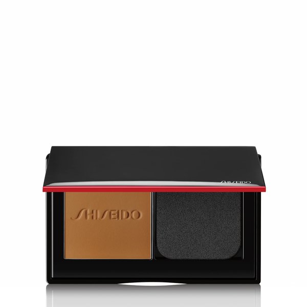 Shiseido Synchro Skin Self-Refreshing Custom Finish Powder Foundation - 24-Hour Sheer-to-Medium Buildable Coverage with Shine Control - Smudge Proof & Non-Comedogenic - Amber 440