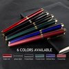 Zalantan Fountain Pen,luxury pens,Fine point smooth writing pens for journaling fancy pens with Gift Case 10 black ink cartridges an ink converte nice pens metal pen writer gifts（Black）
