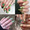 St Patricks Day Nail Stamping Plates Shamrock Nail Stamping Plate Lucky Clover Nail Art Stamping Template 17th of March Manicure Decorations Supplies 1Pcs