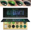 DE'LANCI Glitter Olive Green 12 Colors Makeup Pallet, Multichrome Green Eyeshadow Palette, Matte Shimmer Light Dark Emerald Green Brown Eye Shadow for Hazel Eyes, Bright Sparkly Black Silver Shades