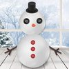 Marrywindix 200 Pieces Christmas Snowman DIY Craft Buttons Kit - 20 Carrot Noses Buttons, 20 Mini Black Magician Hats, 120 Tiny Buttons and 40 Trigeminal Hand for Christmas Party Supplies