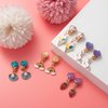 Clip on Earrings for Girls, 10 Pairs Kids Clip on Earrings, Cute Toddler Earrings Party Favor, Dangle Stick on Earrings for Little Girls Pretend Princess Play Jewelry Set