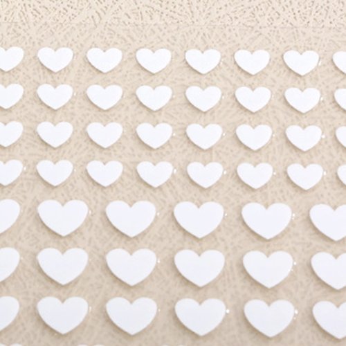 White Heart Nail Art Decal Stickers for Nail Art Designs and Nail Decorations Self Adhesive Nail Decals for Women Girls Kids for Fingernails Acrylic Nails Decor (6 Sheets)